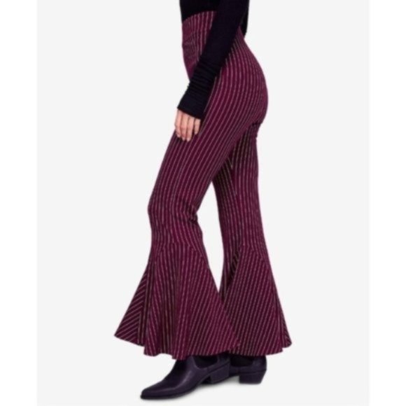 Free People Mari Ponte Pants, Purple - Picture 2 of 3
